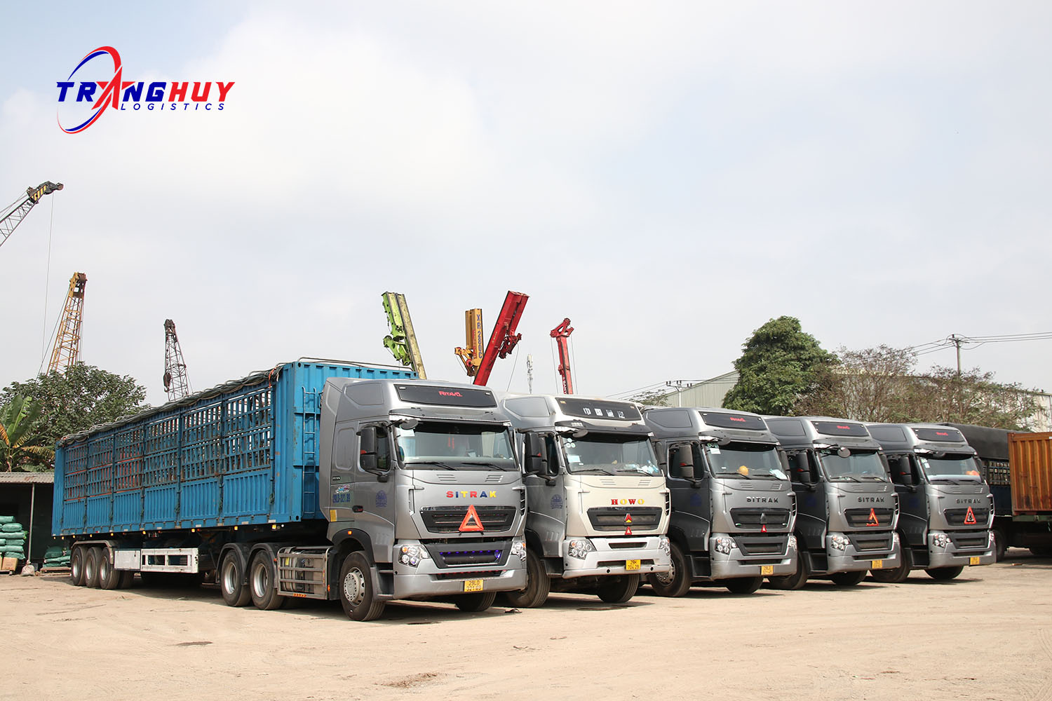 Đội xe Trang Huy chuyên tuyến vận chuyển Việt Nam Campuchia