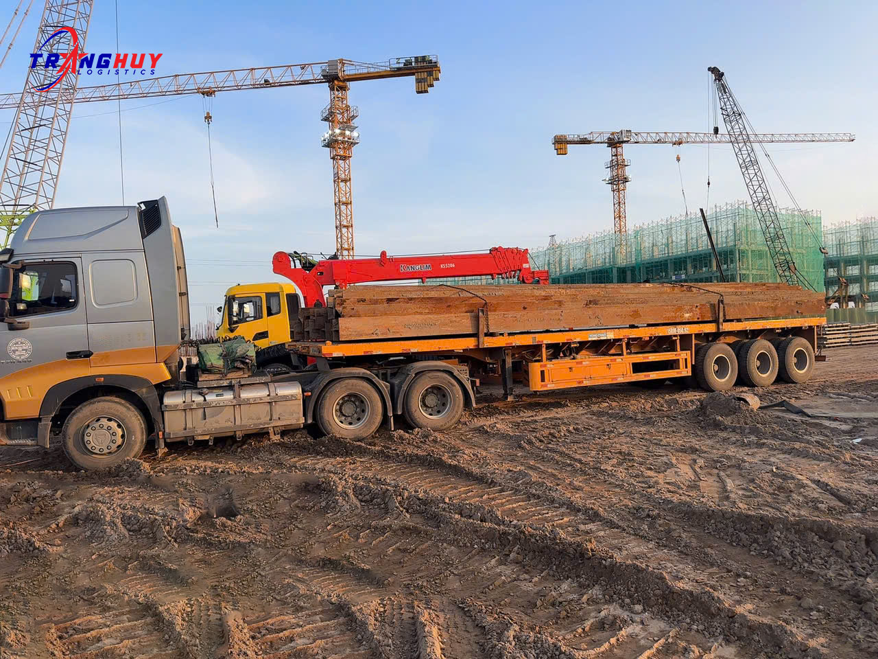 Vận chuyển kết cấu thép hình từ Hải Phòng đi Hà Nội