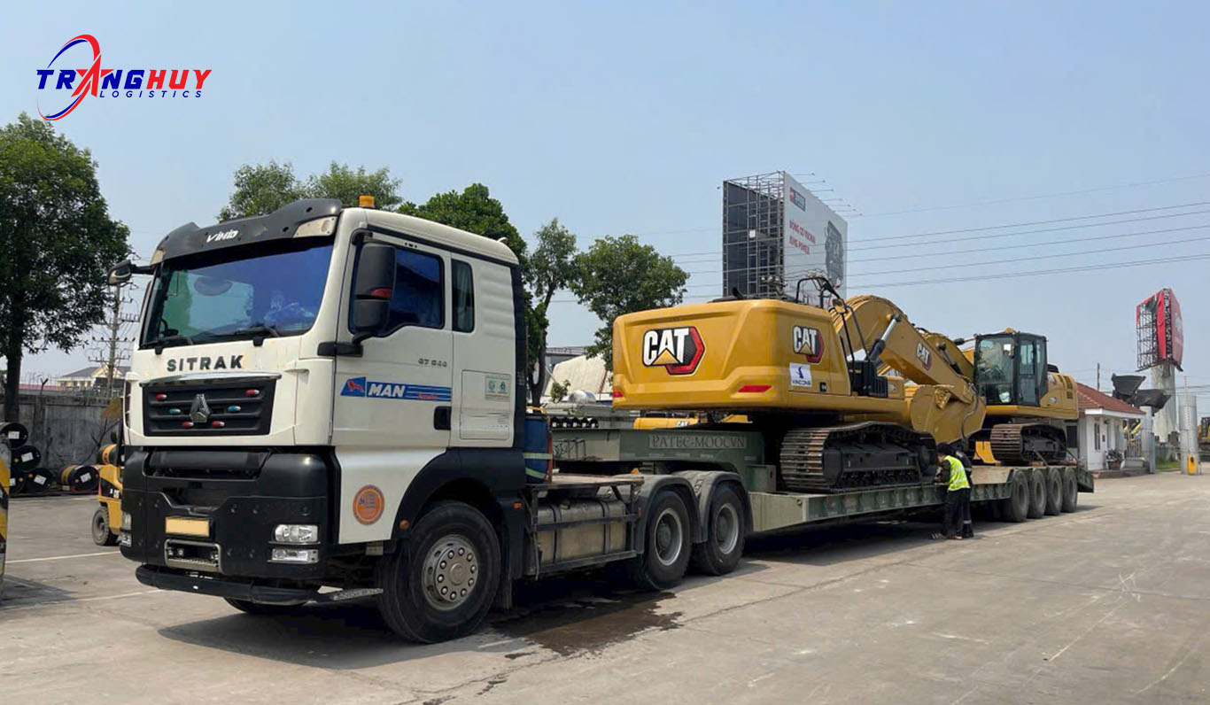 Vận chuyển máy xúc công trình