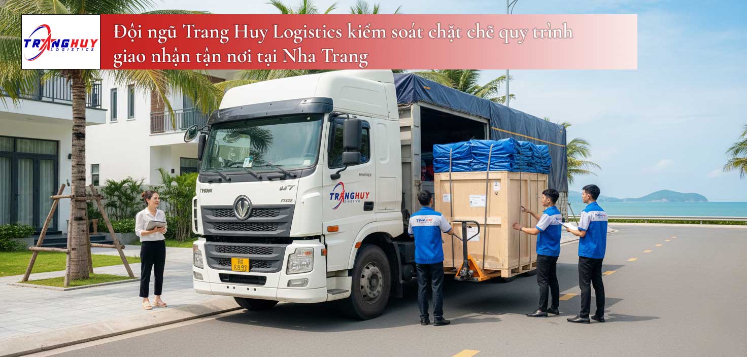 Đội ngũ Trang Huy Logistics kiểm soát chặt chẽ quy trình giao nhận tận nơi tại Nha Trang