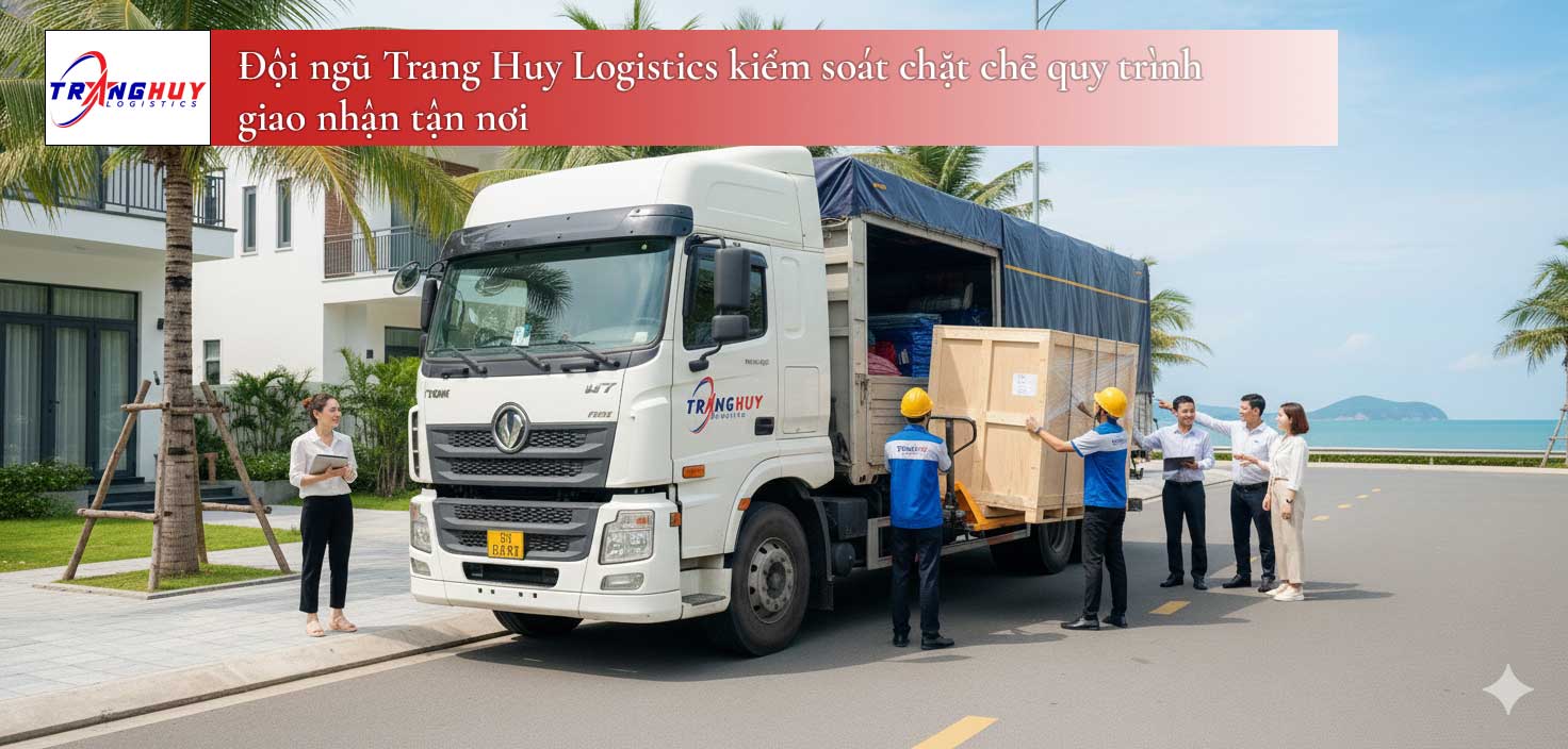 Đội ngũ Trang Huy Logistics kiểm soát chặt chẽ quy trình giao nhận tận nơi
