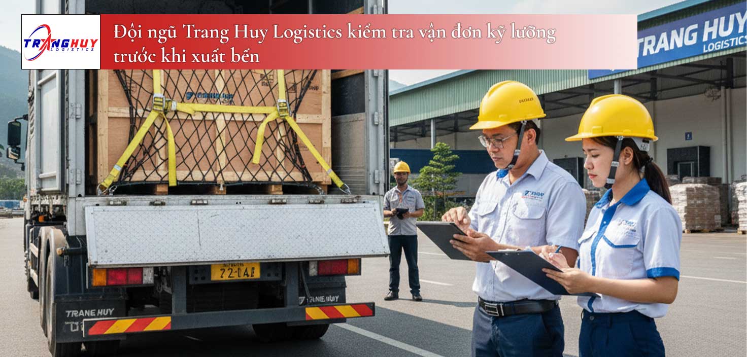 Đội ngũ Trang Huy Logistics kiểm tra vận đơn kỹ lưỡng trước khi xuất bến