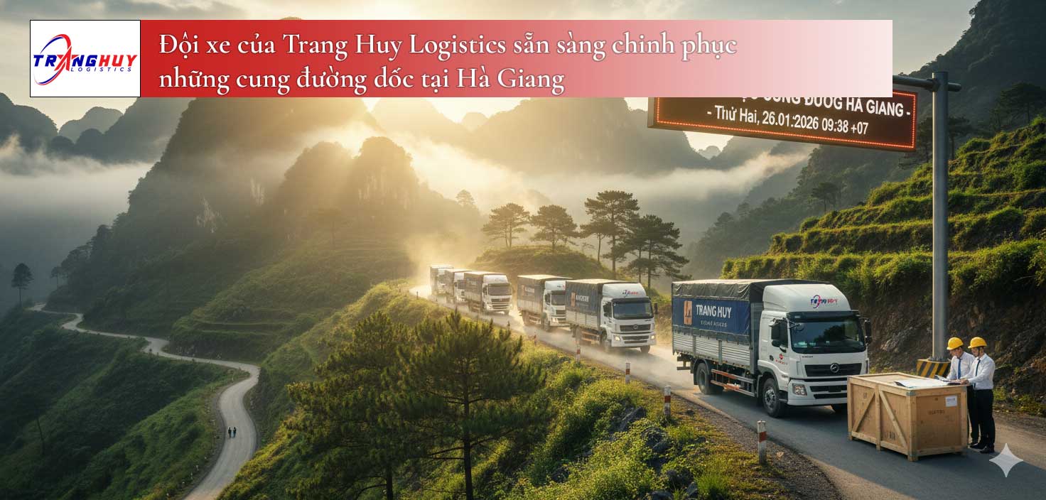 Đội xe của Trang Huy Logistics sẵn sàng chinh phục những cung đường dốc tại Hà Giang