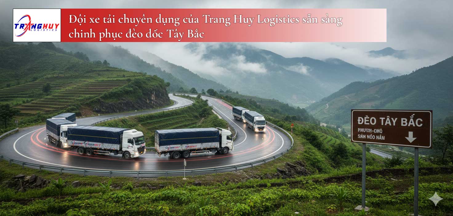 Đội xe tải chuyên dụng của Trang Huy Logistics sẵn sàng chinh phục đèo dốc Tây Bắc