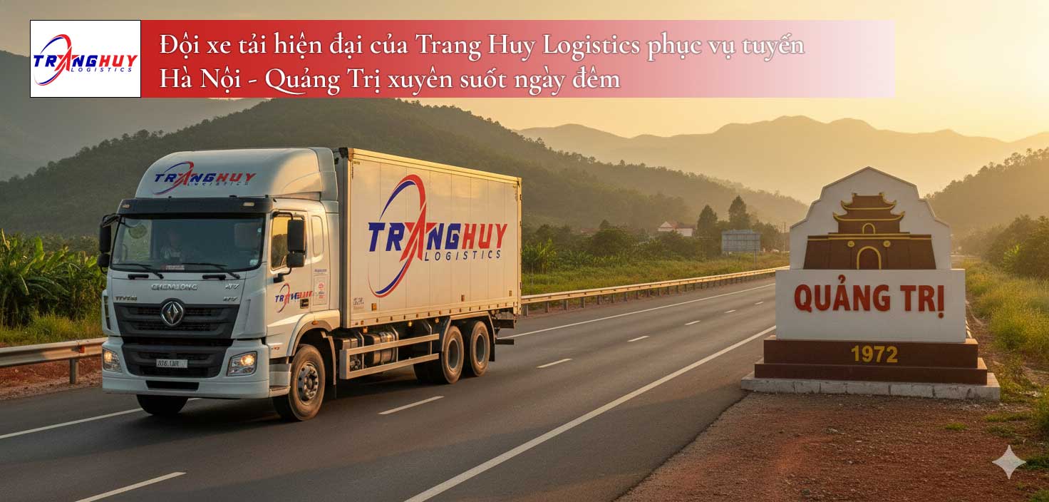 Đội xe tải hiện đại của Trang Huy Logistics phục vụ tuyến Hà Nội - Quảng Trị xuyên suốt ngày đêm