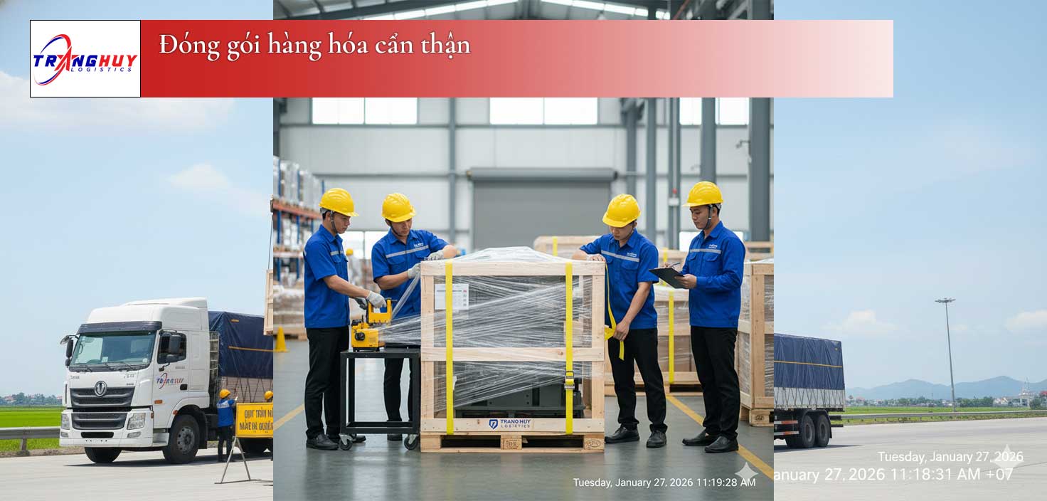 Đóng gói hàng hóa cẩn thận