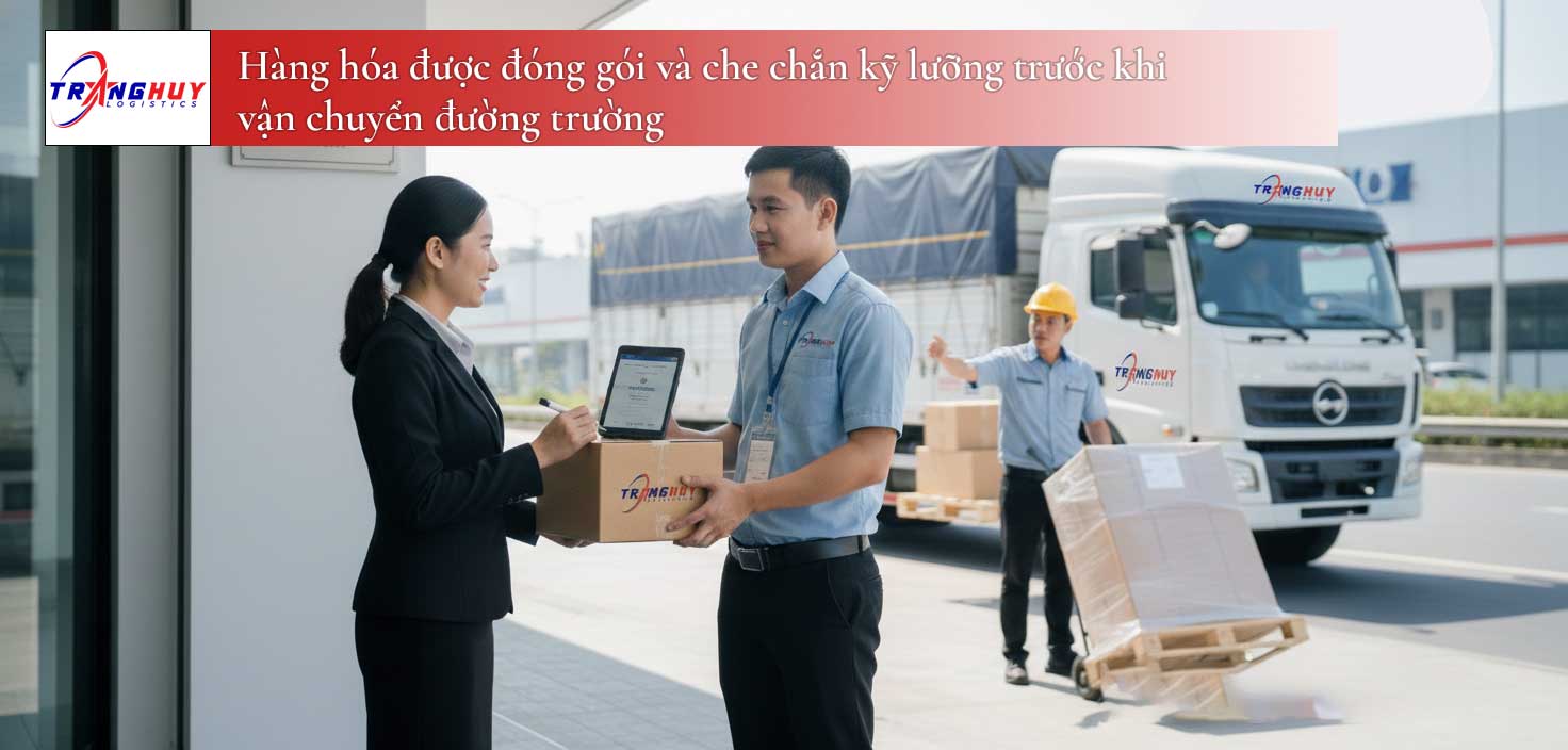 Nhân viên Trang Huy Logistics kiểm soát chặt chẽ quy trình giao nhận tận nơi tại Pleiku