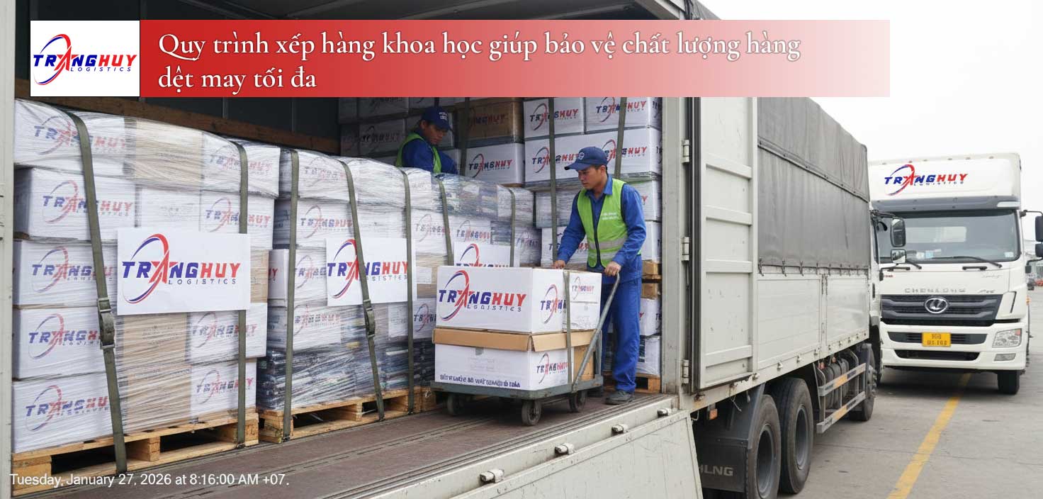 Quy trình xếp hàng khoa học giúp bảo vệ chất lượng hàng dệt may tối đa