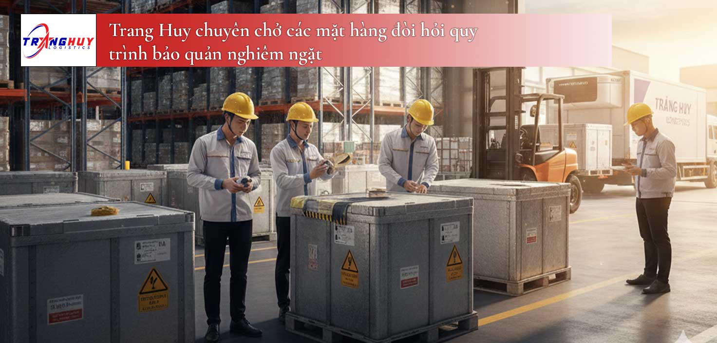 Trang Huy chuyên chở các mặt hàng đòi hỏi quy trình bảo quản nghiêm ngặt