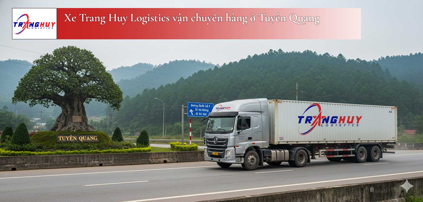 Xe Trang Huy Logistics vận chuyển hàng ở Tuyên Quang