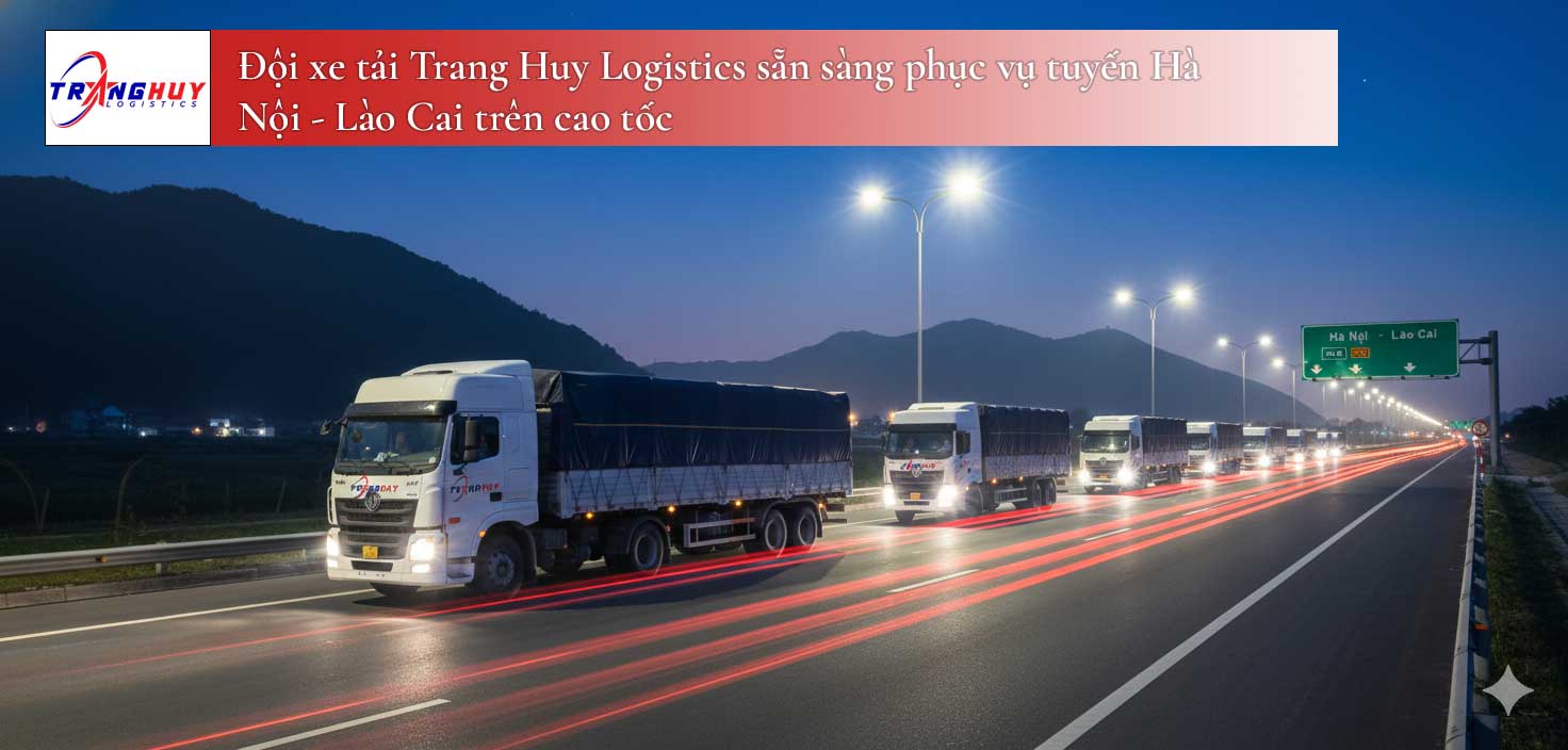 Đội xe tải Trang Huy Logistics sẵn sàng phục vụ tuyến Hà Nội - Lào Cai trên cao tốc