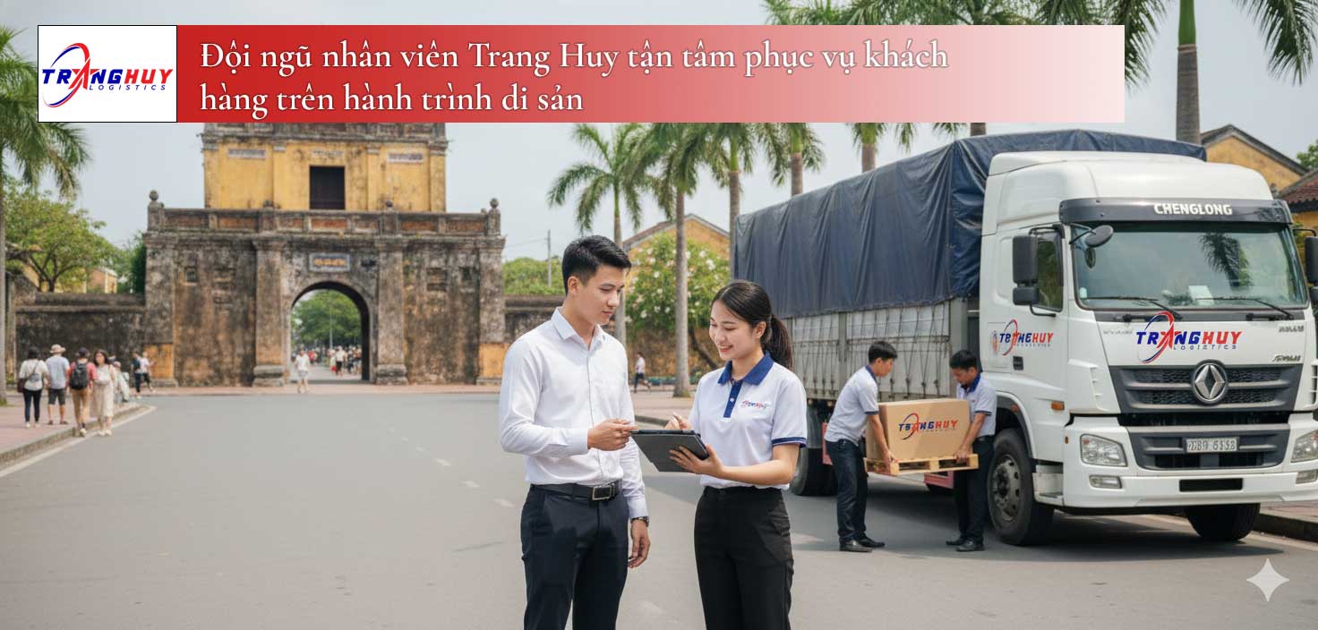 Đội ngũ nhân viên Trang Huy tận tâm phục vụ khách hàng trên hành trình di sản