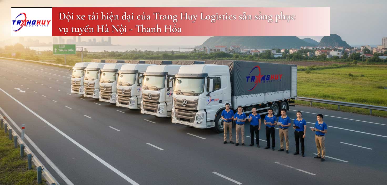 Đội xe tải hiện đại của Trang Huy Logistics sẵn sàng phục vụ tuyến Hà Nội - Thanh Hóa